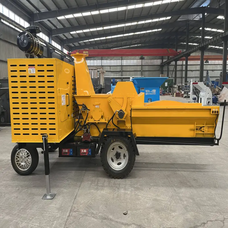 HR Crawler Mobile Tree Branch Crusher Crop Straw Shredder Machine Orchard Greening Pruning Residual Branch Chipper