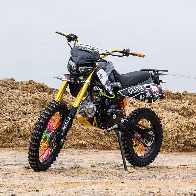 Gasoline Other Motorcycles 125 cc Air Cool Kick And Electric Start Off Road Dirtbike Adult 4 Stroke Big Wheel Dirt Bike