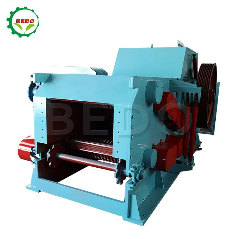 Heavy duty commercial drum wood log branch pallets chipper shredder wood chipping machine chipper forestry machinery