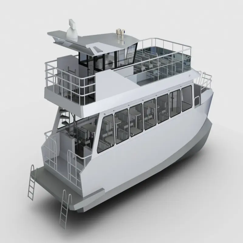 15m Luxury Double-decker Aluminium Catamaran Passenger Boat Twin Hull Safety Boat for Sale Passenger Boat Touring,sport Yacht