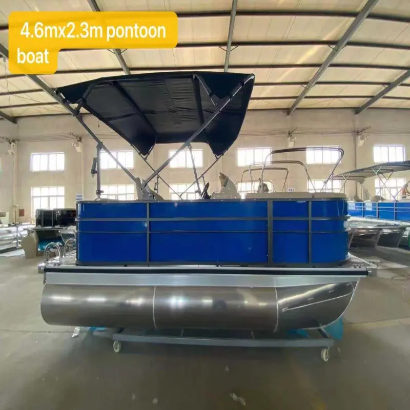 Allsea Customized 4.6m 15ft Aluminum Alloy Pontoon Power Boat for Fishing