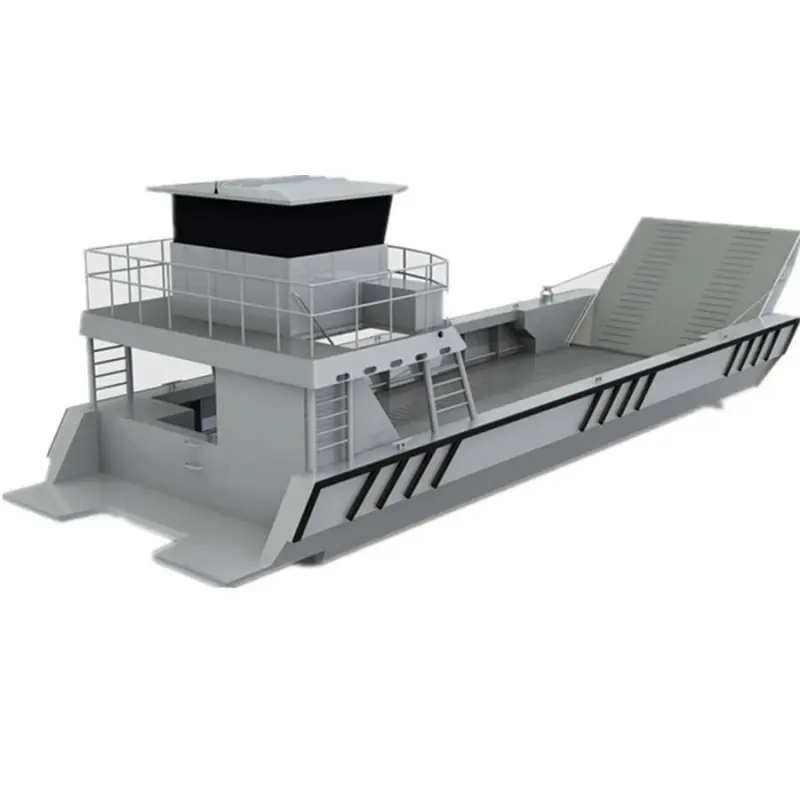 15m 49ft Offshore Passenger Cargo Barge Aluminum Landing Craft for Sale 3 Years 400-900hp Easycraft LCT1500 Surfing Welding 1.8m