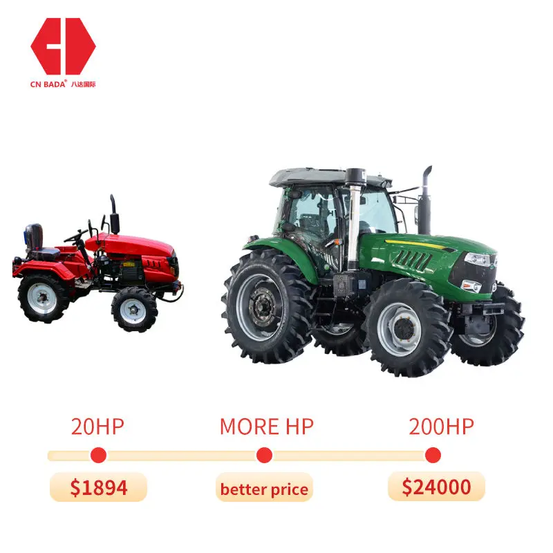 Cost effective  new chinese tractor large horsepower 4wd 40HP 50HP  90hp 180HP 260 hp 200hp agricultural weifang tractor