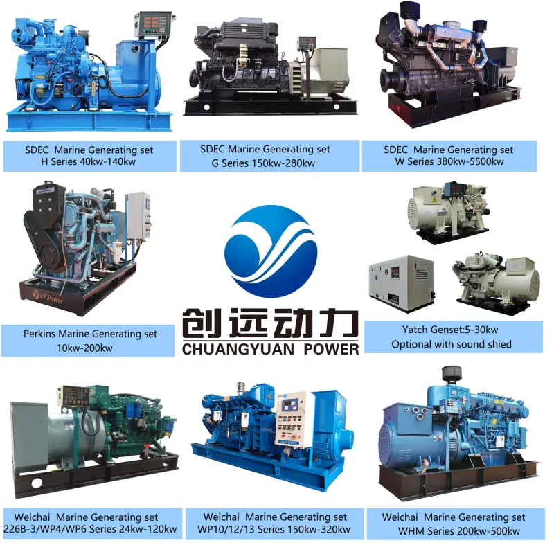 New AC 3 phase 437KVA air-cooled water-cooled supplier 350kw genset weichai marine engine diesel generator set