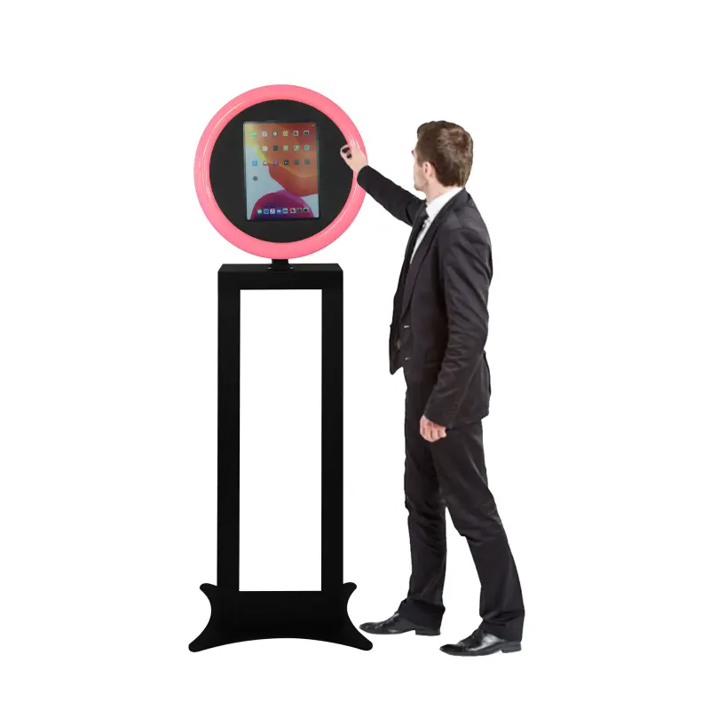 Vertical portable ipad  ring light  photo booth  A popular selfie camera 2022 portable ipad photo booth