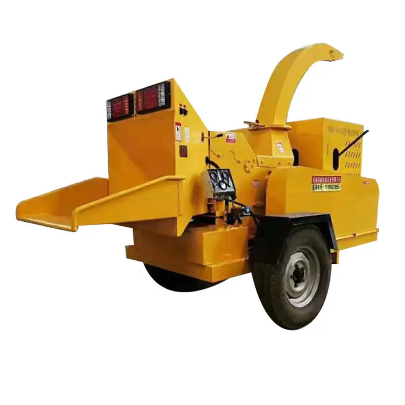 Movable Diesel Garden Branch Shredder Small Branch Wood Orchard Tree Branch Shredder