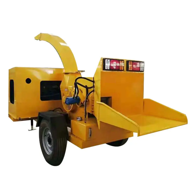 Movable Diesel Garden Branch Shredder Small Branch Wood Orchard Tree Branch Shredder