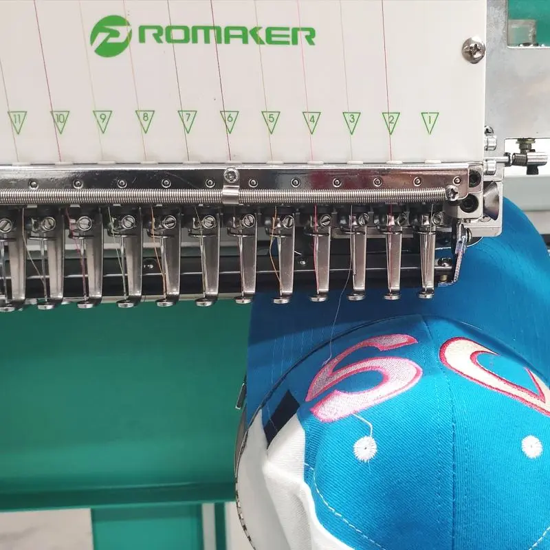12 Needle Similar Swf Mas High Speed Clothing Embroidery Machine For Logo