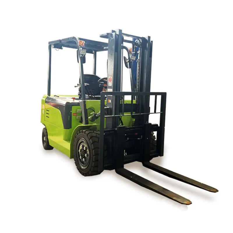 Four Wheel Battery 4X4 Electric Forklift 2 T Forklift Machine Electric Stacker Truck Full Electric Forklift With Safety Lights