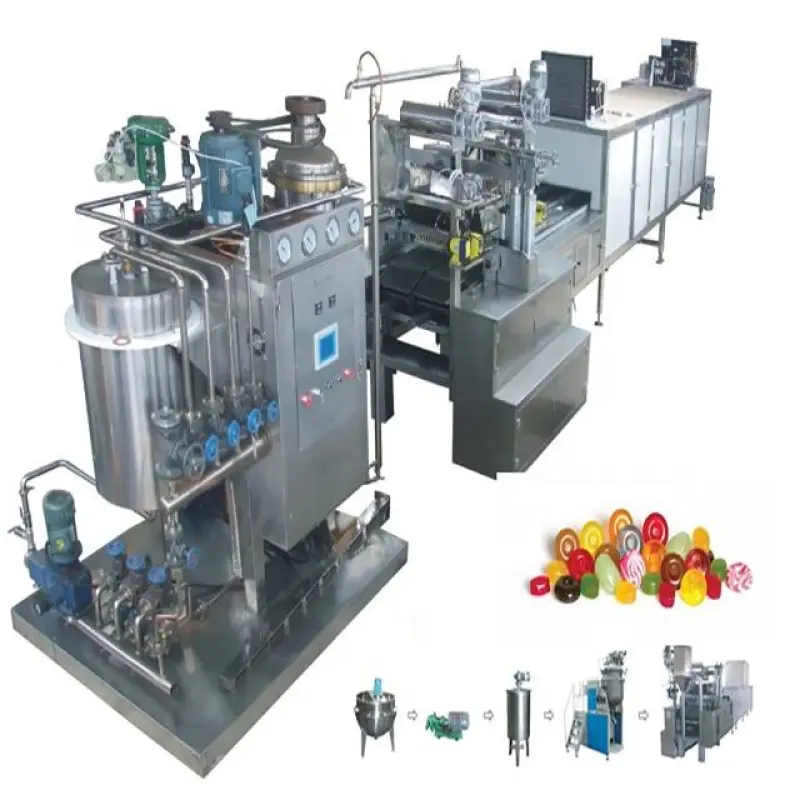Small jelly gummy candy making machine production line with bottle filling machine