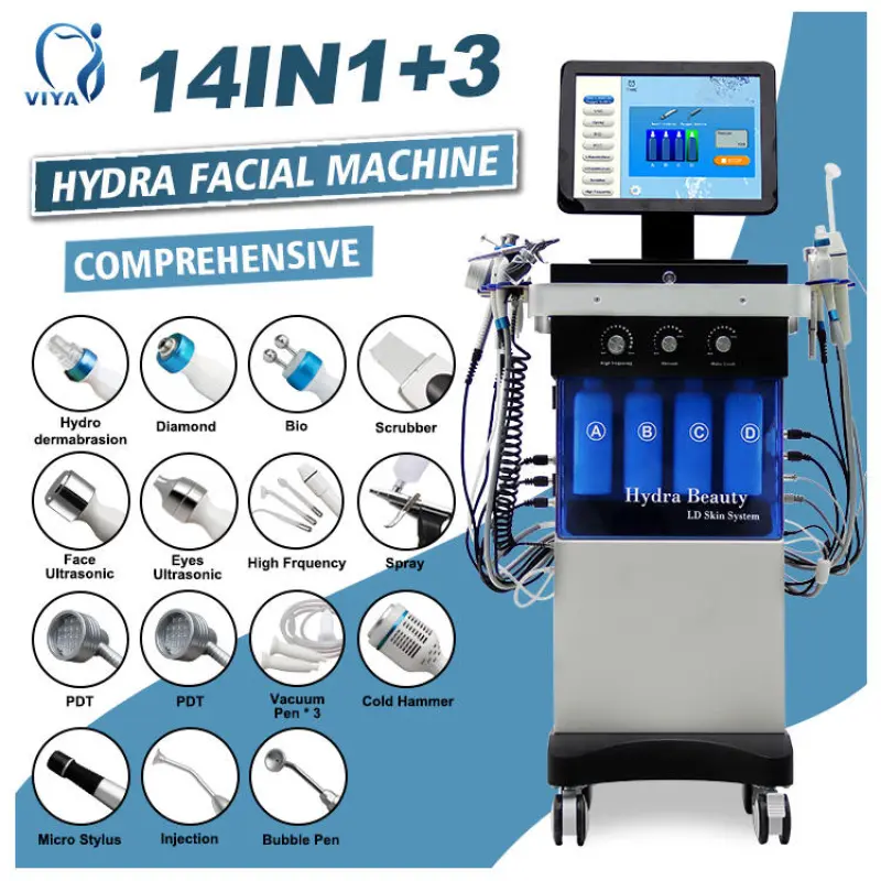 15 in 1 Skin Rejuvenation hydra facial machine 2023 hydra facial smart ice blue machine hydra facial profesional machine