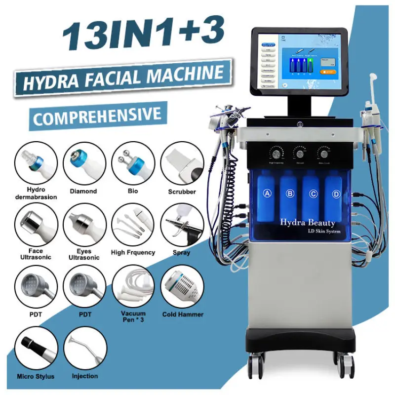 15 in 1 Skin Rejuvenation hydra facial machine 2023 hydra facial smart ice blue machine hydra facial profesional machine