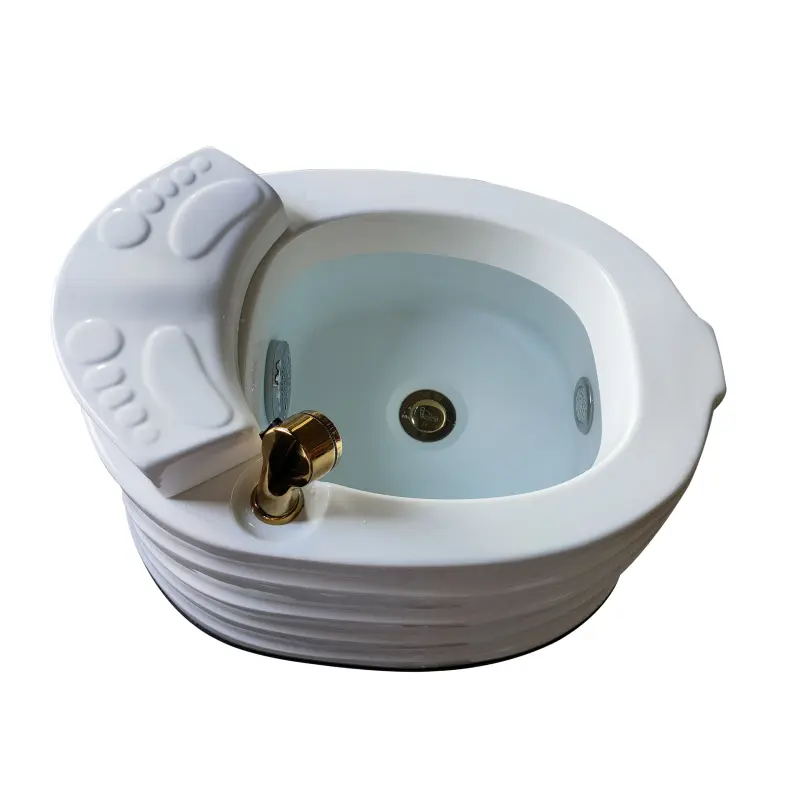 Pedicure Ceramics Sink Elegant Nail Salon Foot Spa Tub Massage Foot Bath Electric Foot Bath Bowl With Led Light