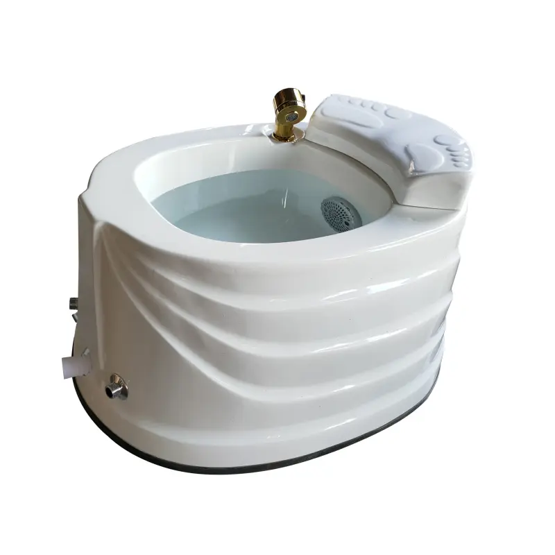 Pedicure Ceramics Sink Elegant Nail Salon Foot Spa Tub Massage Foot Bath Electric Foot Bath Bowl With Led Light