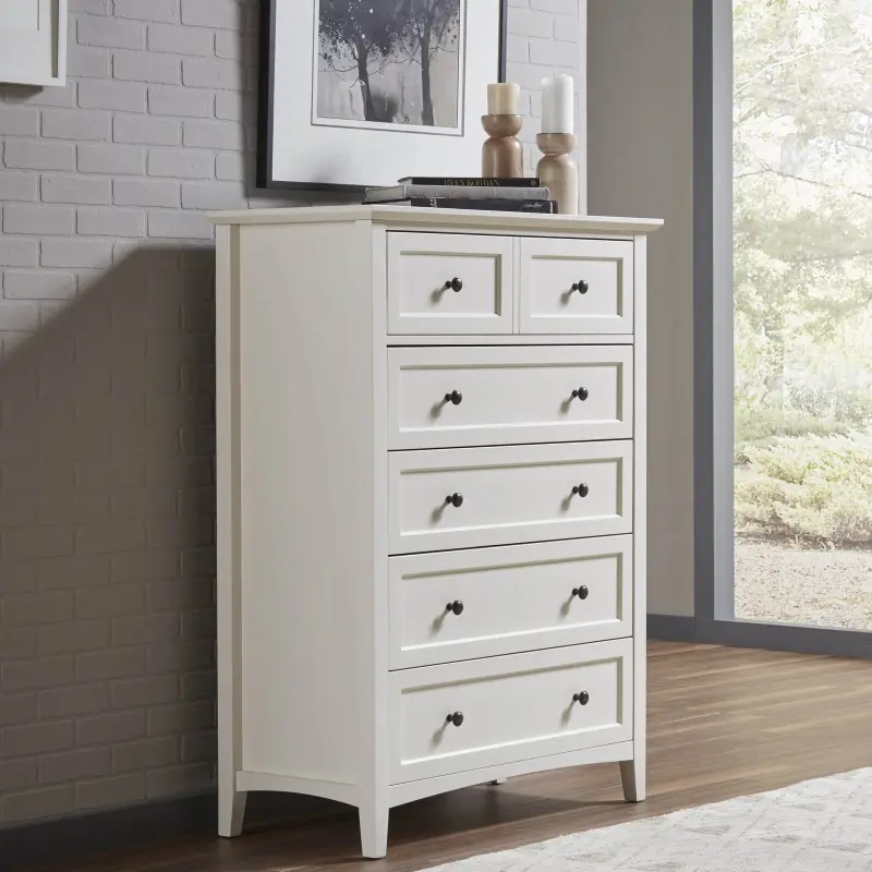 6 Drawer 102Cm White Chest Of Drawers