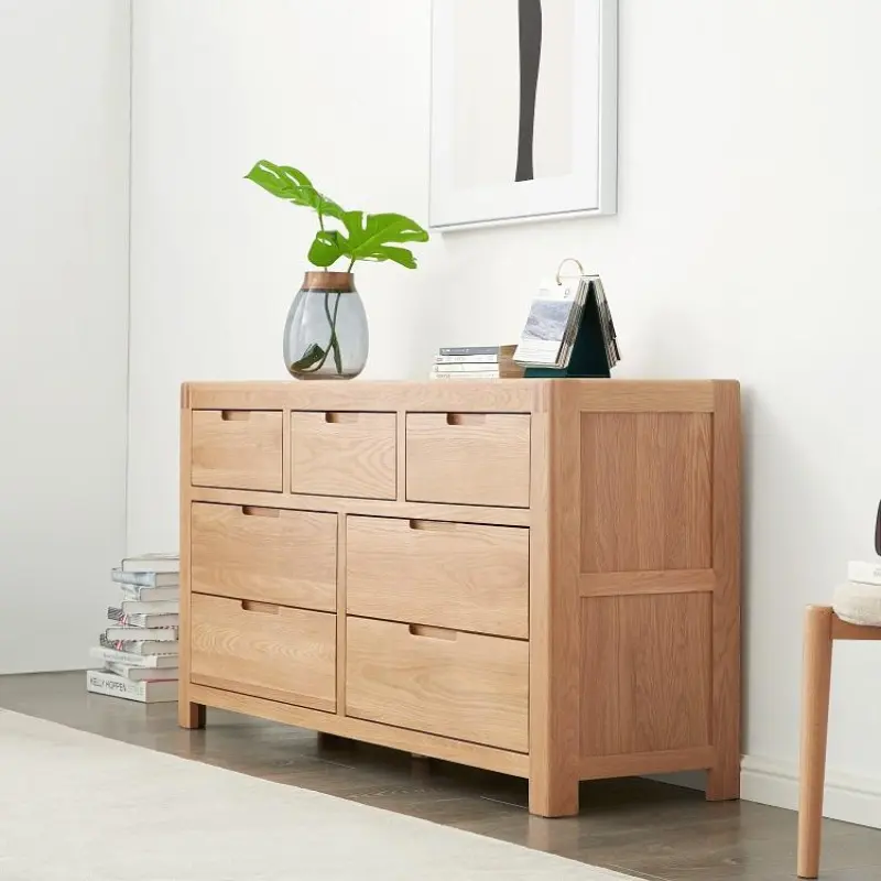 Bedroom Furniture Solid OAK Wood 7 Drawers Chest Storage Chest Of Drawers