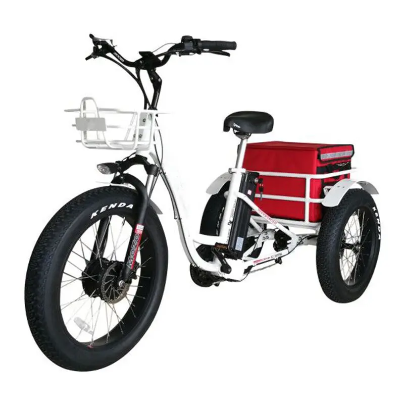 48v 750w Bafang Motor Electric Cargo Bike Powerful Electric Tricycle For Adult With Three Fat Tire Wheel Tricycle