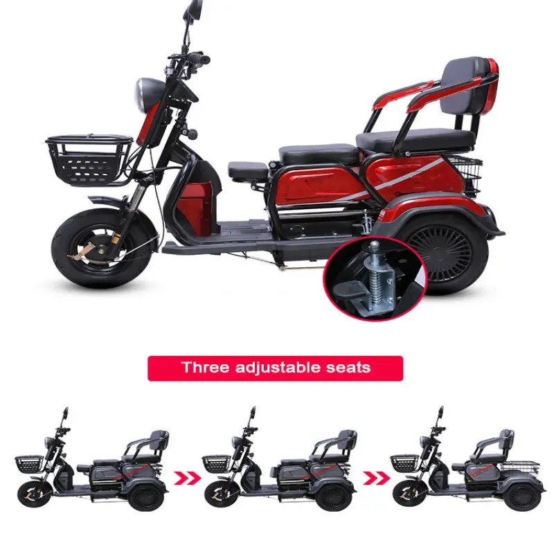 New Style Three Wheel Mini Scooter Manned Electric Tricycle E Trike For Mobility-Impaired People