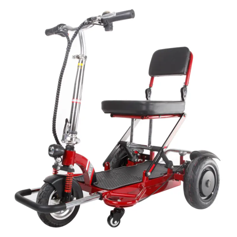 3 Wheel Electric Lightweight Aluminum Elderly Portable Folding Mobility For Disabled