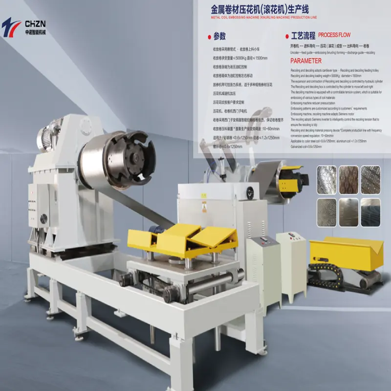 Two-In-One Winding Coiling Metal Embossing Machine