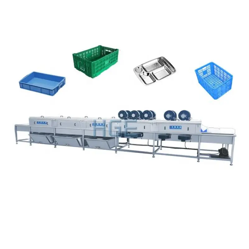 Customized Automatic Turnover Crate Basket Cleaning Machine Pallet Baking Tray Washing Machine