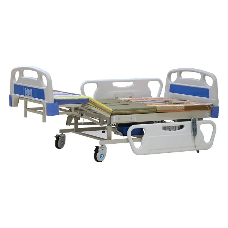 Hospital furniture health care manual and electric backrest kneerest adjustable medical bed