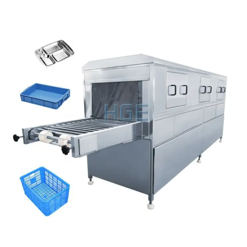 Customized Automatic Turnover Crate Basket Cleaning Machine Pallet Baking Tray Washing Machine