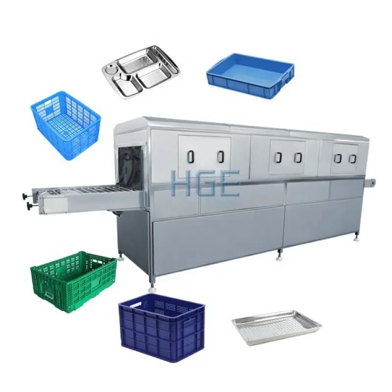 Customized Automatic Turnover Crate Basket Cleaning Machine Pallet Baking Tray Washing Machine