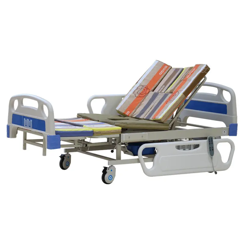 Hospital furniture health care manual and electric backrest kneerest adjustable medical bed