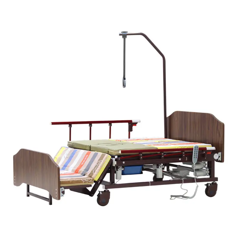 Multifunction medical abs head turning function elderly home electric nursing bed with toilet