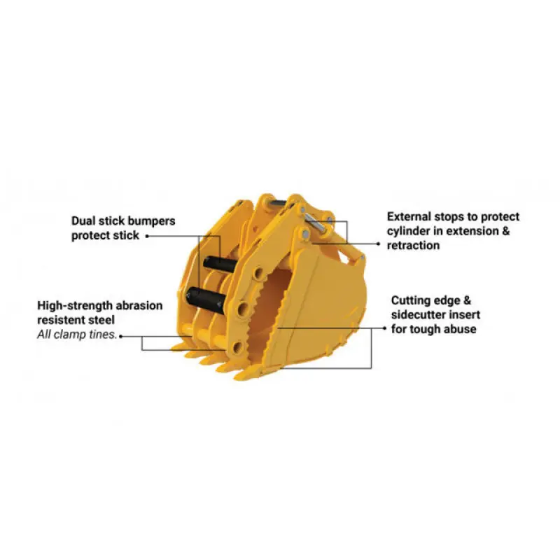 Ruilan Skid Steers Loader The Heavy-Duty Grapple Bucket for Agricultural Machine Equipment