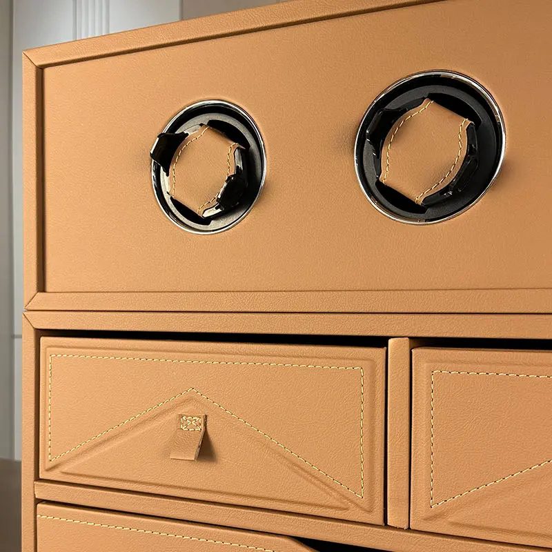 2023 Newly Designed Wardrobe Watch Storage Leather Cabinet For Cloakroom