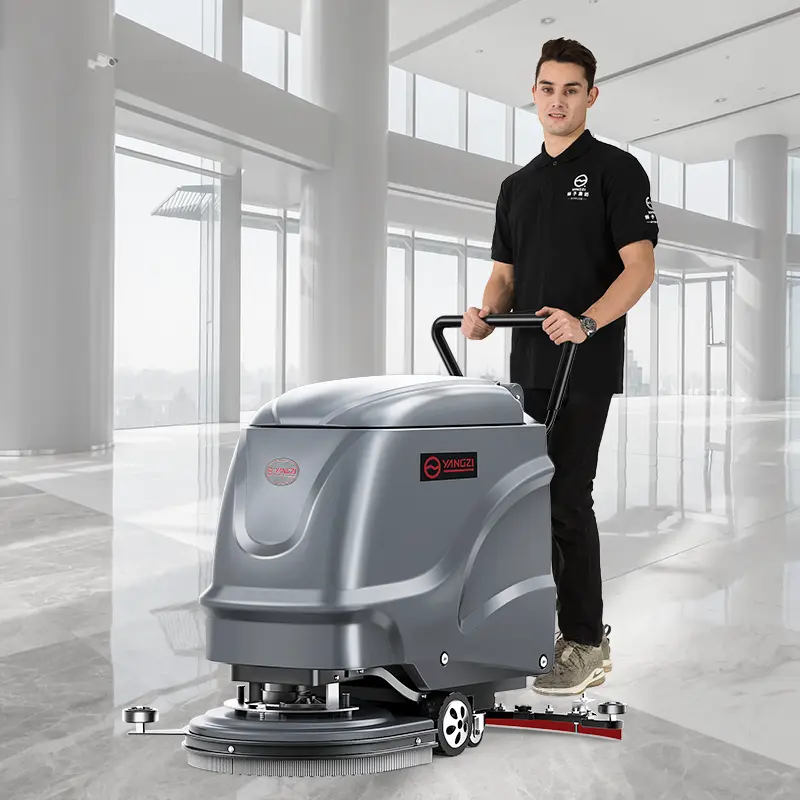 Best Compact Floor Scrubber Dryer Electric Walk Behind Floor Scrubber Machine