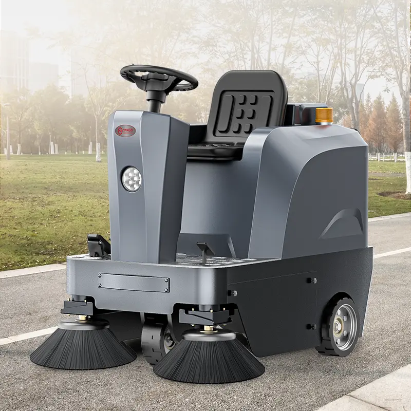 Modern Street Road Sweeper Industrial Ride On Floor Cleaning Machine