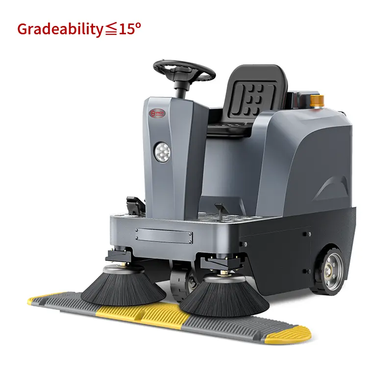 Modern Street Road Sweeper Industrial Ride On Floor Cleaning Machine