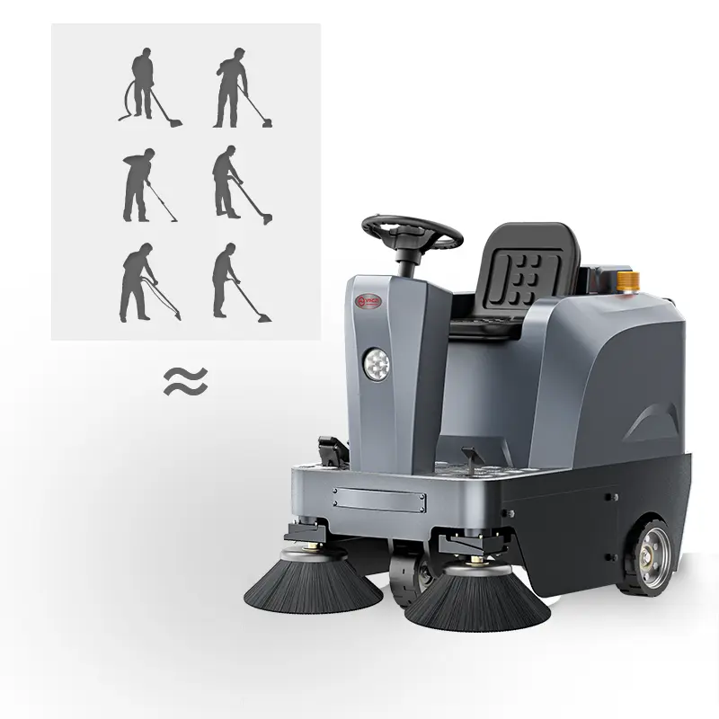 Modern Street Road Sweeper Industrial Ride On Floor Cleaning Machine