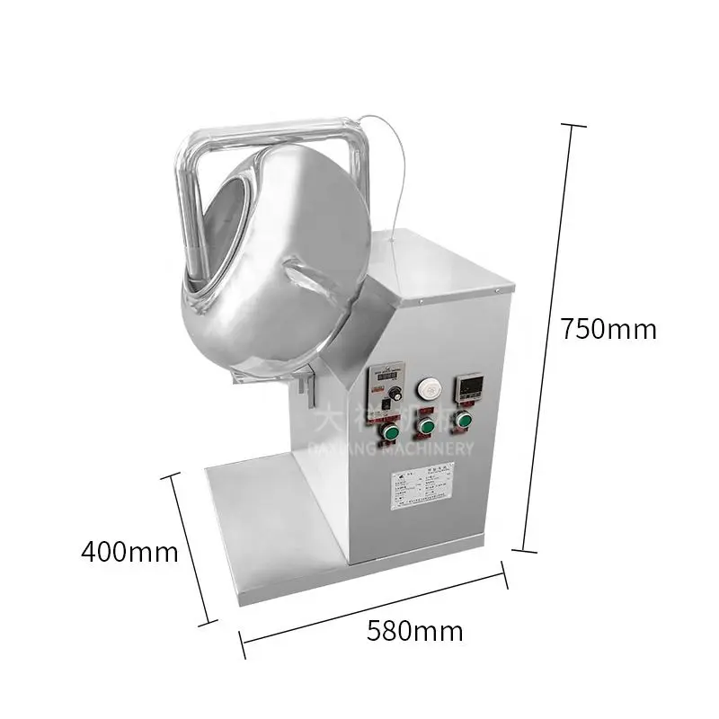 SS304 Easy Operation Honey Chocolate Nut Sugar Coating Machine