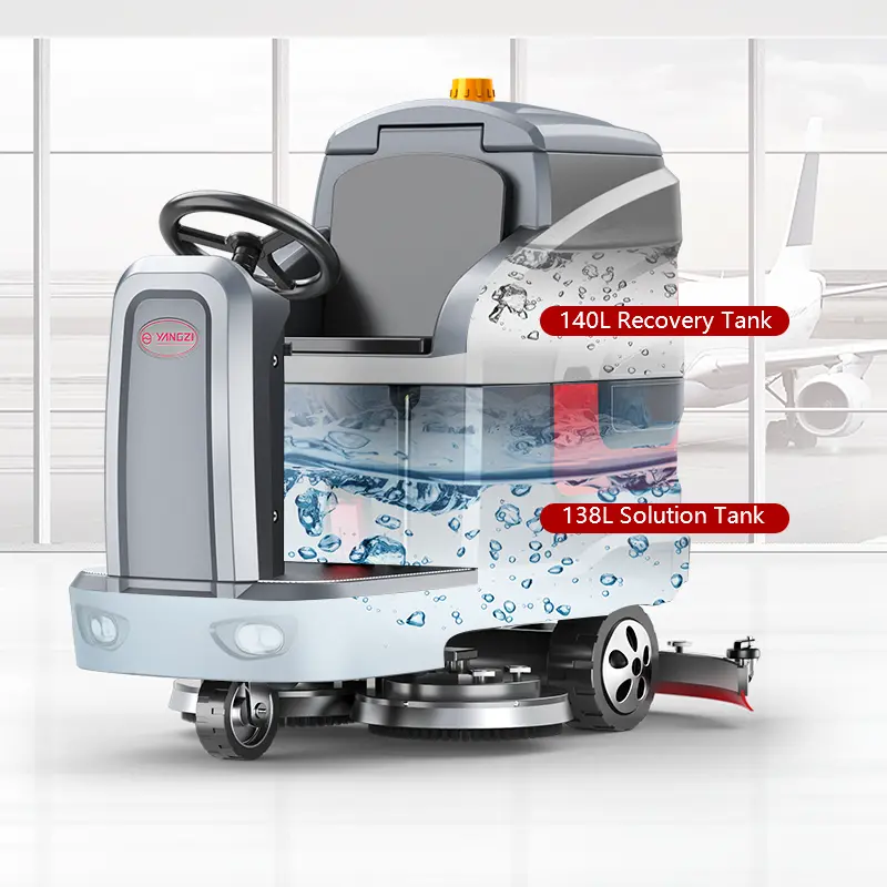 Industrial Auto Ride On Electric Tile Scrubber Cleaning Machine