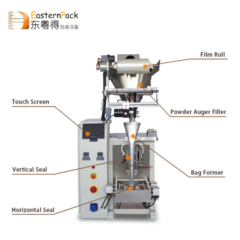 Automatic Flour Chili Pack Bag Small Sachet Granule Milk Powder Filling Machine