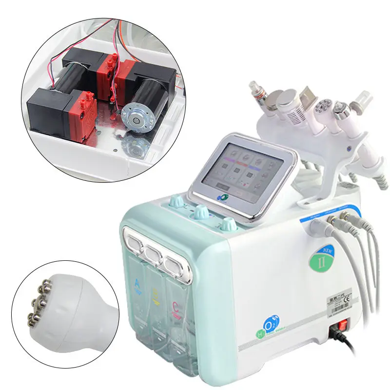Top Quality Low Price 6 In 1 Hydra Oxygen Jet Dermabrasion Hydro Aqua Peeling  Beauty Face Equipment