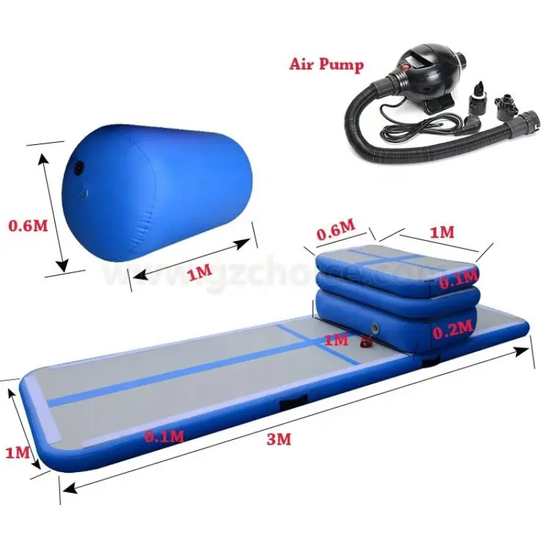 Inflatable Gymnastics Air Tracks Mat Inflatable Air Tumble Track Training Set