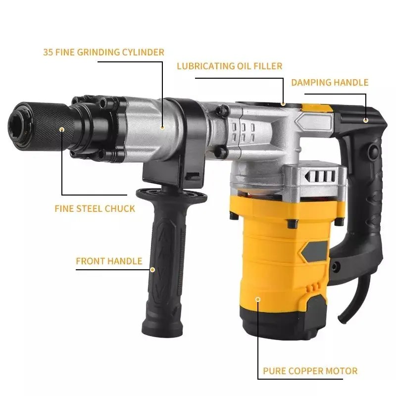 WELLERMAN Power Drills Rotary Hammer Drill Machine 16J 1200W  Power Hammer Drills