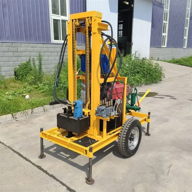 2020 Small Water Well Drilling Machine Exploration Mini Drilling Rig Machine With Trailer