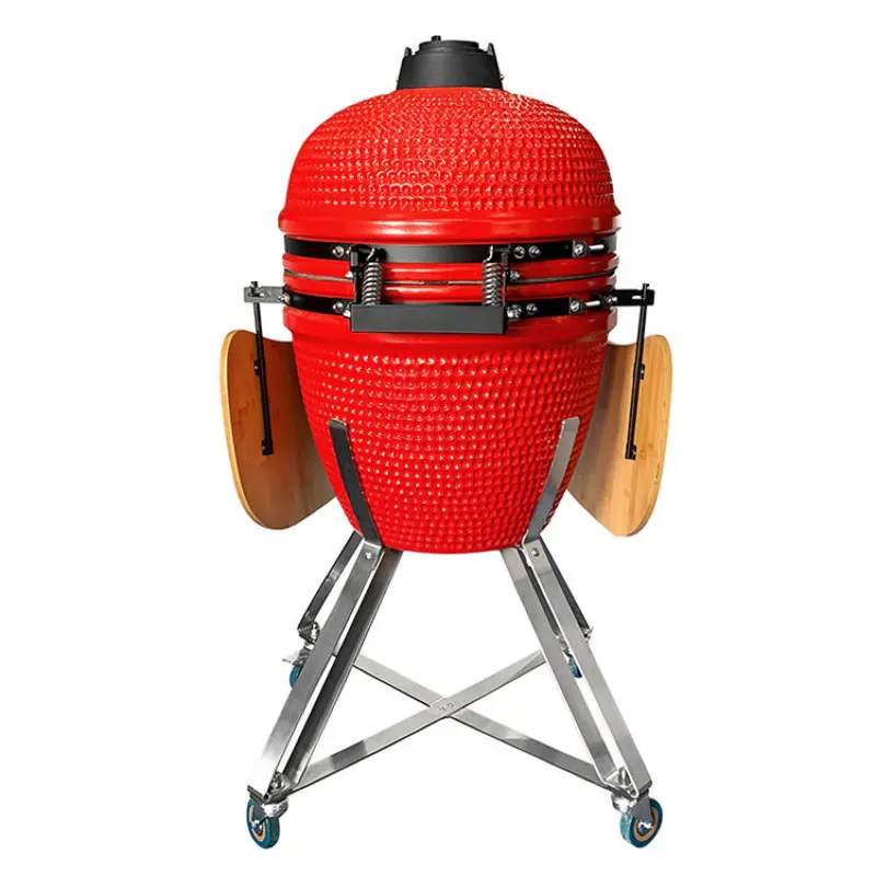 Manufacturer Table Top Barbecue Oven Big Vertical Ceramic Egg Shape BBQ Charcoal Grill