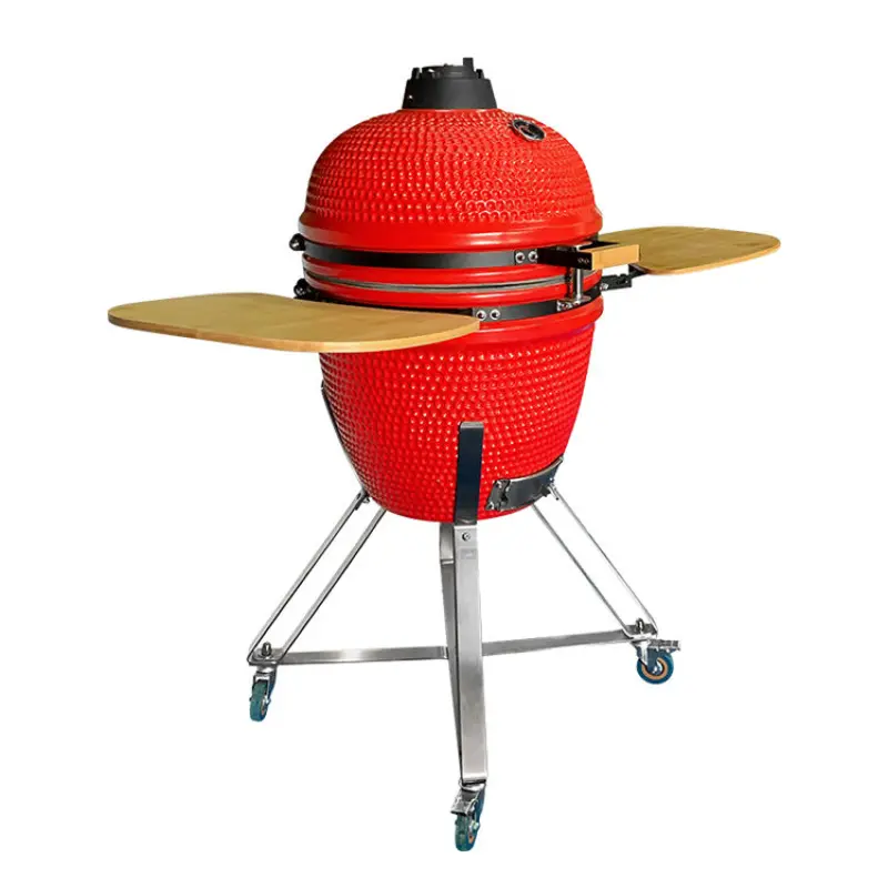 Manufacturer Table Top Barbecue Oven Big Vertical Ceramic Egg Shape BBQ Charcoal Grill