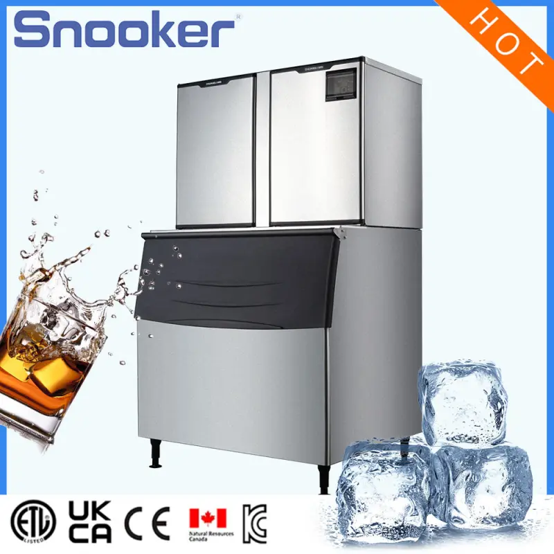Snooker Top1 Manufacture Split Air Cooler Commercial 500-1000kg Cube Block Ice Maker Automatic Ice Machine In China