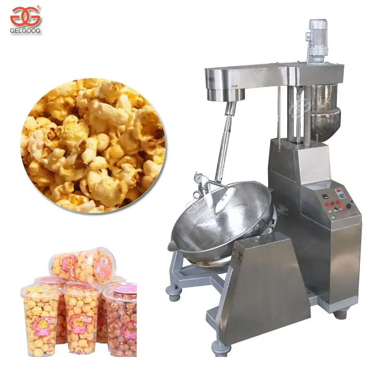 GELGOOG 70KG H Industrial Caramel Popcorn Making Machine