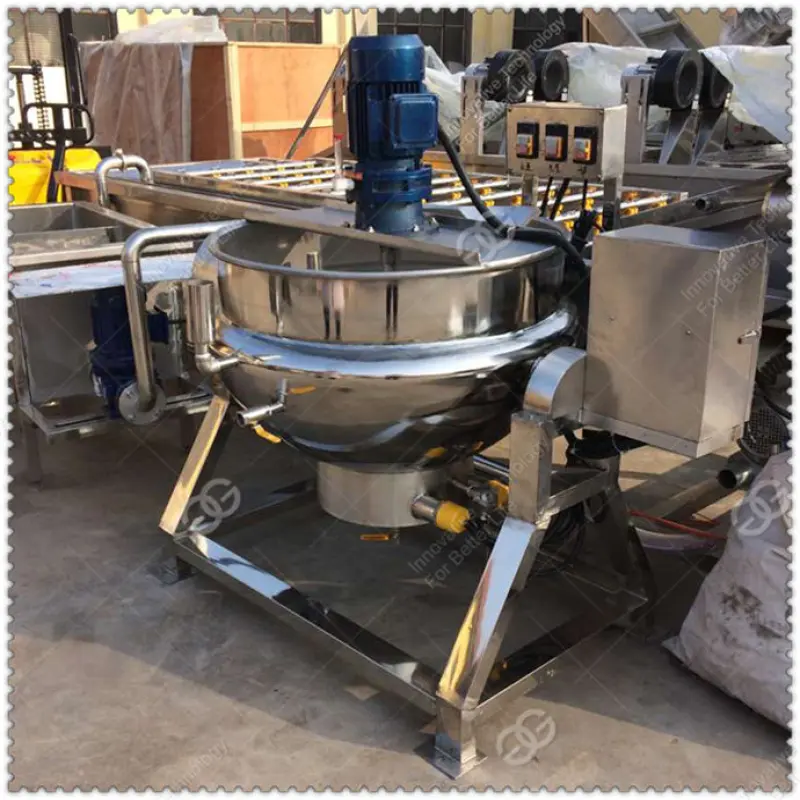 Electric Jacketed Mixing Kettle Melting Sugar Cooking Machine