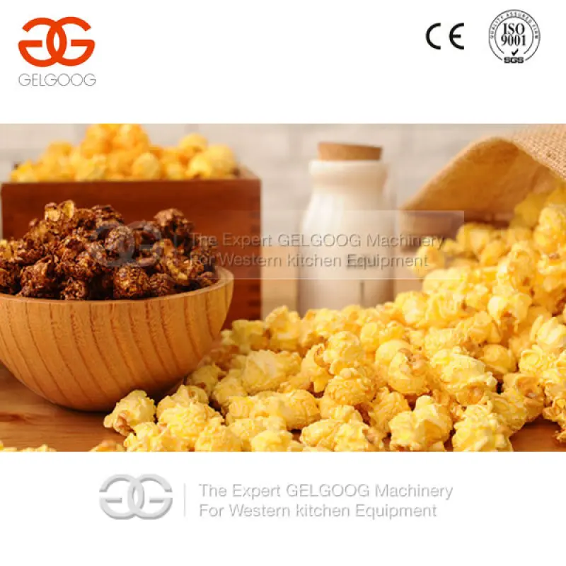 GELGOOG 70KG H Industrial Caramel Popcorn Making Machine