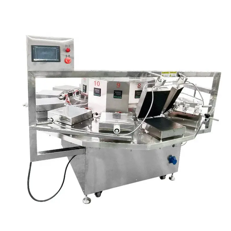 Automatic Hot Sell India Other Snack Sugar Cup Custom Egg Roll Shape Mould Pizza Cone Ice Cream Wafer Obleas Machine